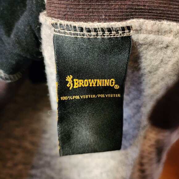 Women's Medium Browning Gray/Brown Fleece Lined Mock Neck Full Zip Jacket - Picture 8 of 9